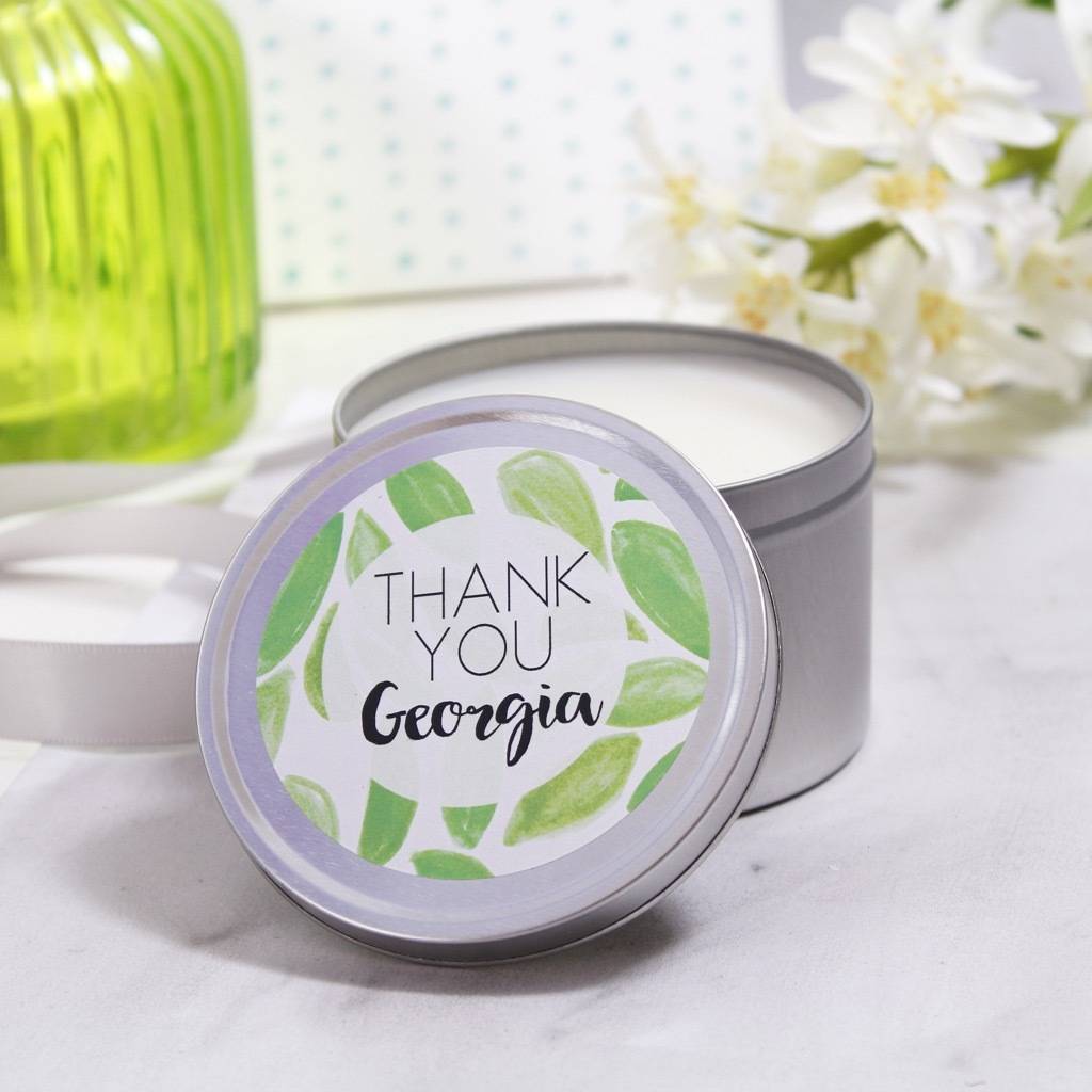 Thank You Scented Tin Candle Gift, 1 of 11