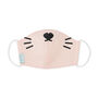 Pastel Pink Kitty Inspired Adult Face Mask, thumbnail 3 of 4