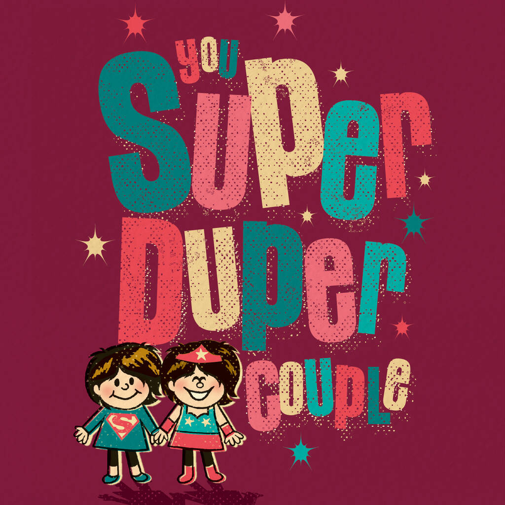 ‘super Women Same Sex Wedding Or Anniversary Card By The