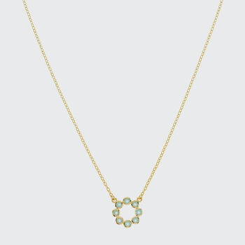 Ortigia Aqua Chalcedony And Gold Plated Necklace, 3 of 4