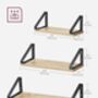 Set Of Three Floating Wall Shelves With Dual Mounting, thumbnail 2 of 11