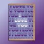 I Love You Greeting Card Purple, thumbnail 1 of 2