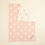 Personalised Pink Star Intarsia Blanket, thumbnail 3 of 7