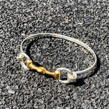 Gold Vermeil Equestrian Bangle Bracelet, 8 of 10