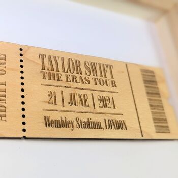 Taylor Swift Eras Tour Personalised Concert Ticket Box Frame Swifties, 2 of 12