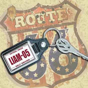 American Style Personalised Number Plate Keyring, 4 of 7