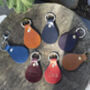 Handmade Personalised Leather Keyring Made In Britain English Leather, thumbnail 7 of 7
