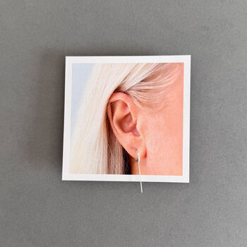 Flo Sculptural Drop Earrings – Modern Minimalist Sterling Silver, 6 of 10