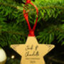 Personalised Couples First Christmas Decoration Star Bauble, thumbnail 2 of 3