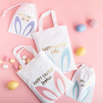 Personalised Pastel Bunny Ears Easter Bag, 2 of 2