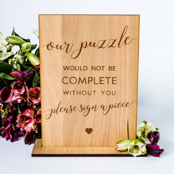 Personalised Wedding Guest Book Puzzle Alterative, 5 of 8