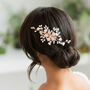 Orchis Gold Floral Wedding Hair Comb, thumbnail 1 of 4