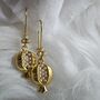 Pomegranate Drop Hoop Pearl Earrings, thumbnail 6 of 12