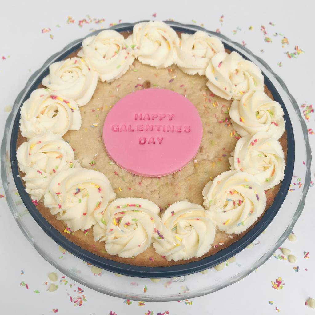 Valentines White Chocolate Funfetti Cookie Cake By Cookie