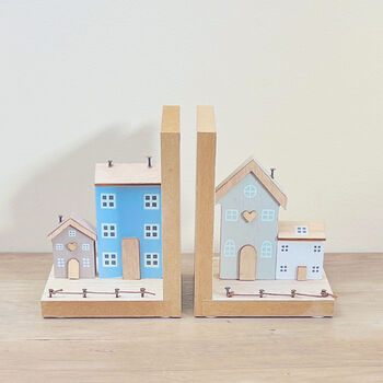 Amsterdam House Style Wooden Bookend Pair, 4 of 6