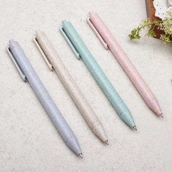Pastel Pink Eco Friendly Pen, Recycled Wheat Straw Pen, 3 of 3