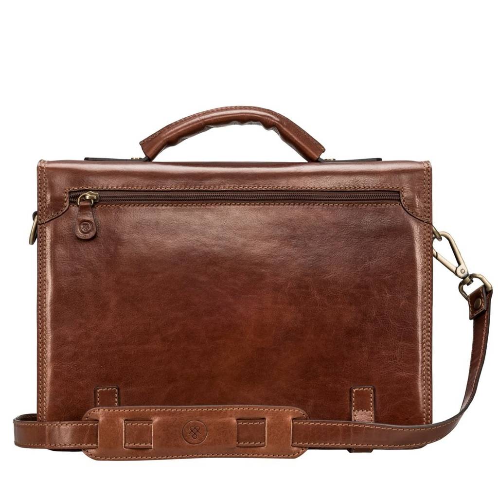 Personalised Mens Leather Satchel. 'The Battista' By Maxwell Scott Bags ...