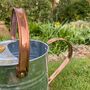 Copper Trim Galvanised Metal Watering Can, thumbnail 7 of 10