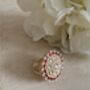 Maroon Pearl Meenakari Gold Ring, thumbnail 8 of 9