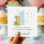 1st Birthday Card Winnie The Pooh Granddaughter *Fully Personalised, thumbnail 2 of 2