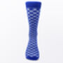 Mpatapo African Design Cotton Socks, White/Blue, thumbnail 2 of 3