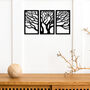 Abstract Tree Triptych: Wooden Wall Art For Homes, thumbnail 5 of 9