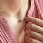 Double Birthstone Star Necklace, thumbnail 2 of 6
