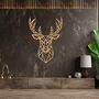 Geometric Stag Deer Head Wooden Wall Art Room Decor, thumbnail 8 of 10