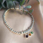 Sterling Silver 925 Family Childrens Birthstones Stretch Bead Bracelet, thumbnail 5 of 7