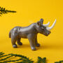 Glass Rhino Figurine With Gift Box, thumbnail 1 of 5