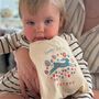 Personalised Boys Easter Gift Bag With Seeds: Blue Scandi Folk Rabbit, thumbnail 2 of 5
