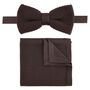 Wedding Handmade Polyester Knitted Pocket Square In Dark Brown, thumbnail 5 of 9