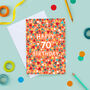 70th Birthday Card For Men, Geometric 70th Card, For Him, thumbnail 1 of 2