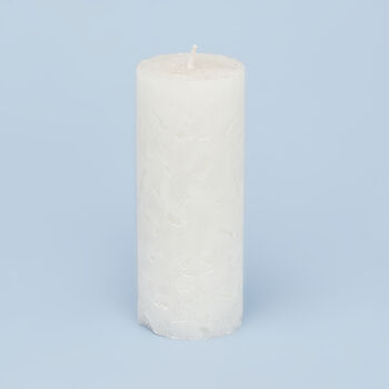G Decor Adeline White Pearl Textured Pillar Candle, 5 of 6