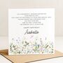 Personalised Wildflower Poem Birthday Card For Granddaughter, thumbnail 1 of 8