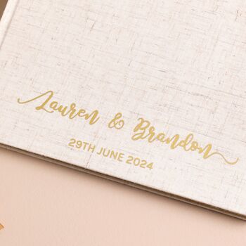 Personalised Square Wedding Guest Book, 2 of 2