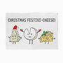 Funny Cheese Christmas Tea Towel, thumbnail 2 of 4
