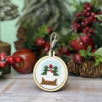 Let It Snow! Christmas Mini Matchbox Cross Stitch Kit, 4 of 5