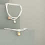 Sterling Silver Apple Charm Beaded Bracelet, thumbnail 4 of 9