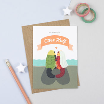 'You Found Your Otter Half' Wedding Card, 4 of 4