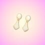 The Nadia Gold Plated Drop Earrings, thumbnail 2 of 2