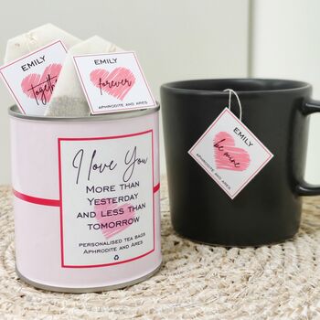 Valentine Tea Bags With Personalised Messages, 3 of 4