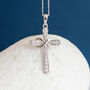 Personalised Sterling Silver Infinity Cross Necklace, thumbnail 1 of 12