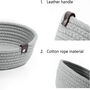 Pack Of Three Grey Small Woven Storage Basket, thumbnail 4 of 4