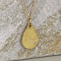 Organic Teardrop Necklace With White Sapphire, thumbnail 1 of 4