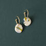 Terrazzo Gold Plated Hoop Earrings In Teal And Lilac, thumbnail 2 of 5