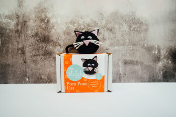 Halloween Pom Pom Cat Craft Kit, 3 of 3