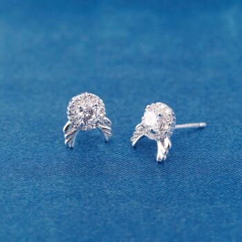 Reindeer Christmas Cz Sparkly Stud Earrings, 5 of 6