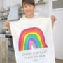 Personalised Rainbow Drawing Tea Towel, thumbnail 1 of 3