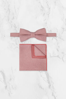 Wedding Handmade 100% Cotton Suede Tie In Pink, 3 of 8